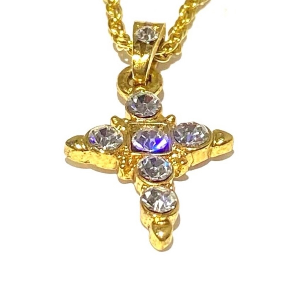 14K Gold Dipped 1928 Christian Faith Hope Love Jesus Christ Necklace Girl Gift